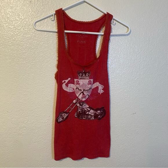 Vintage Y2K Rare Victorias Secret PINK Royalty Knit Racerback Tank Size Medium - Picture 1 of 6